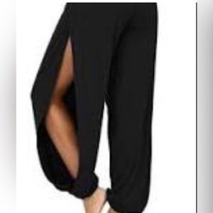 Lululemon black yoga pants w/ side slit 8